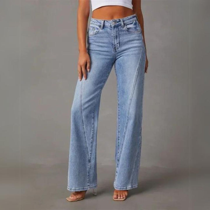 Fayline™ Elegant Women Wide Leg Denim Jeans