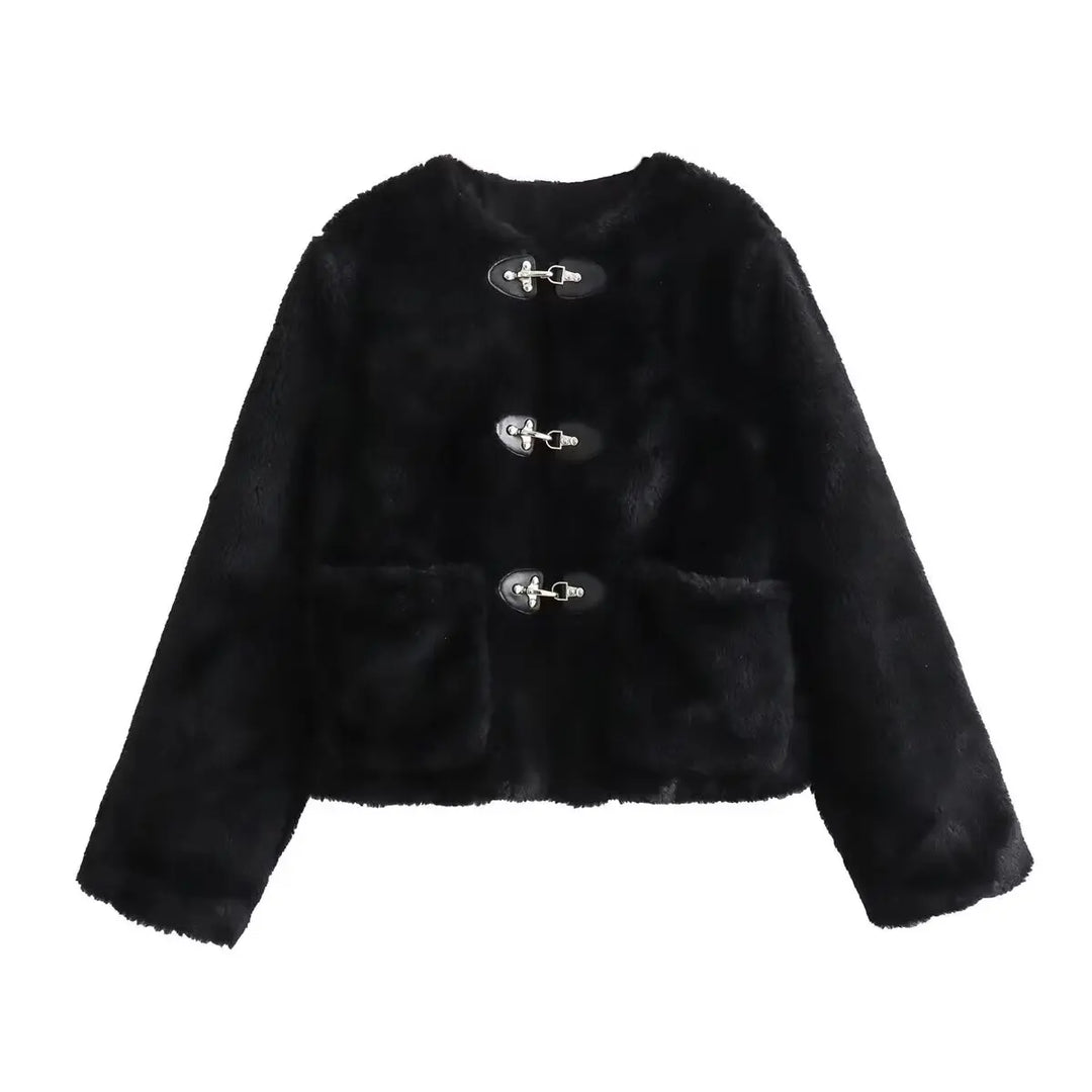 Marlie™ Loose O-neck Fall Winter Fleece Jacket