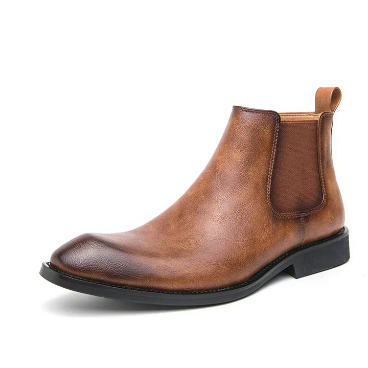 Cooper | Zipped Leather Chelsea Boots