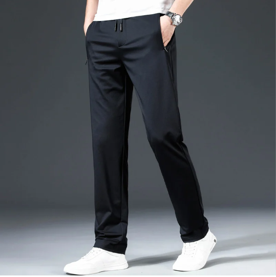 MEN'S STRAIGHT CREASE-FREE LEISURE TROUSERS