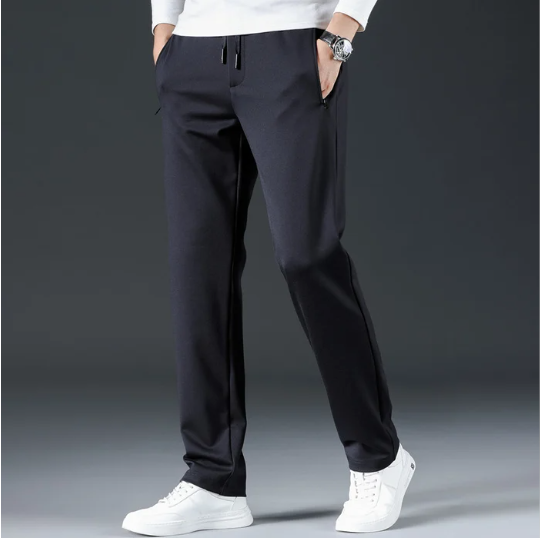 MEN'S STRAIGHT CREASE-FREE LEISURE TROUSERS