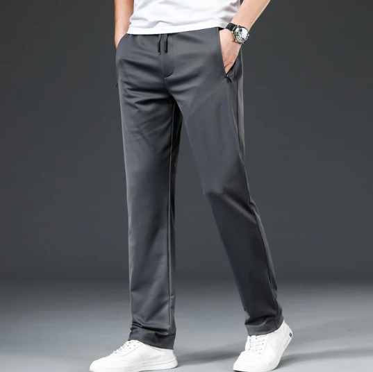 MEN'S STRAIGHT CREASE-FREE LEISURE TROUSERS